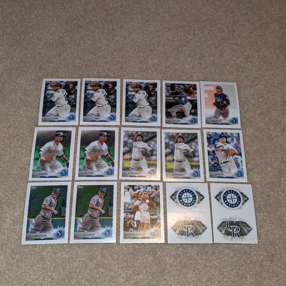 2018 Topps Seattle Mariners sticker lot of 15